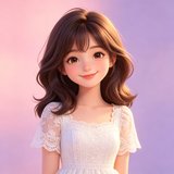 saylo AI 陪伴助手小暖的3D卡通温柔微笑头像